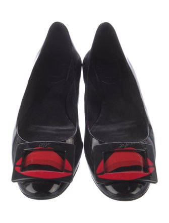 Roger Vivier Patent Leather Printed Ballet Flats