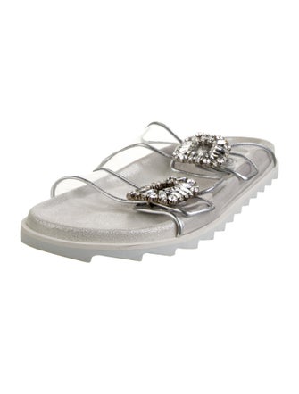 Roger Vivier PVC Crystal Embellishments Slides