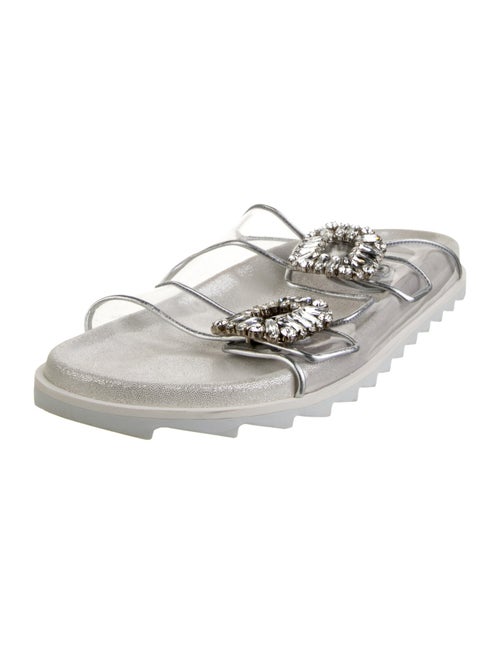 Roger Vivier PVC Crystal Embellishments Slides