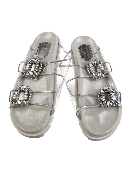 Roger Vivier PVC Crystal Embellishments Slides