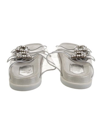 Roger Vivier PVC Crystal Embellishments Slides