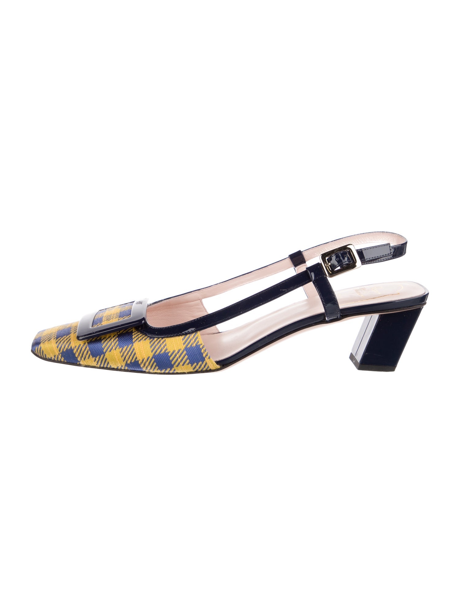 Roger Vivier Patent Leather Printed Slingback Pumps