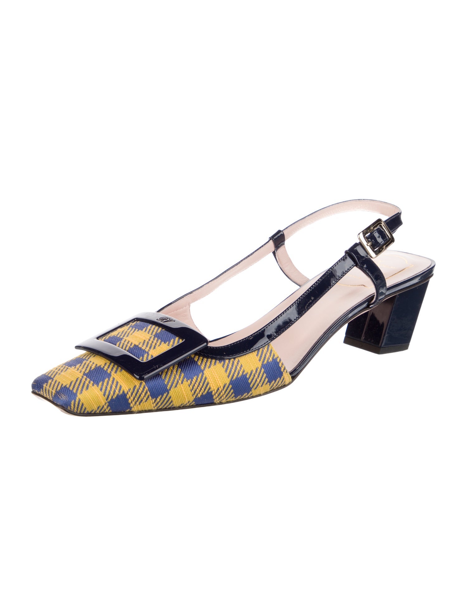 Roger Vivier Patent Leather Printed Slingback Pumps
