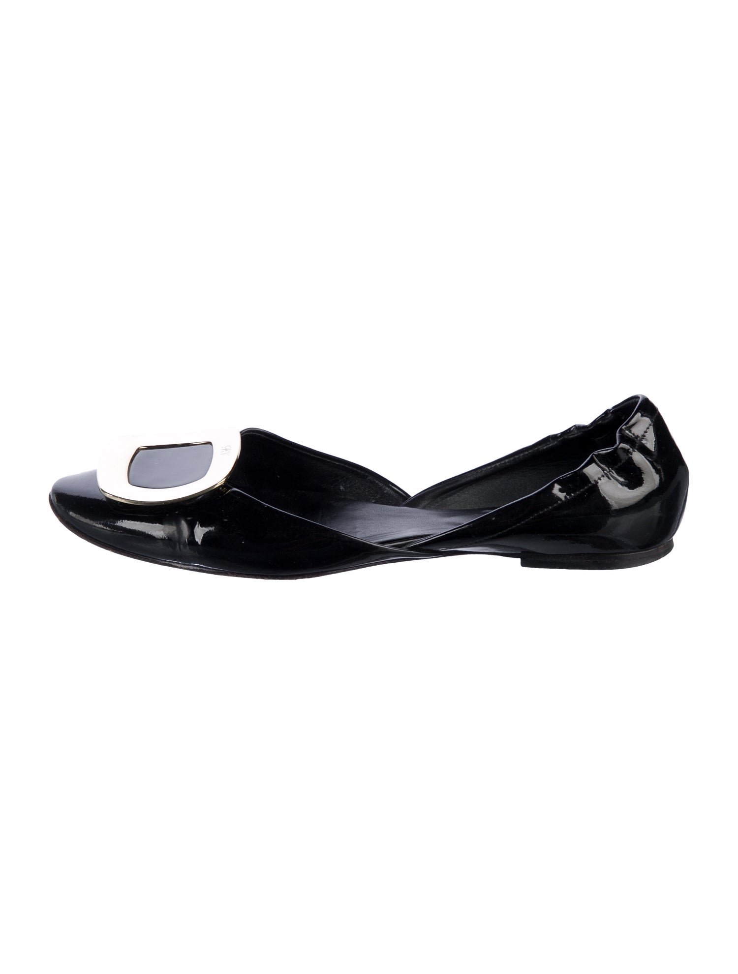 Roger Vivier Patent Leather D'Orsay Flats