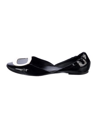 Roger Vivier Patent Leather D'Orsay Flats