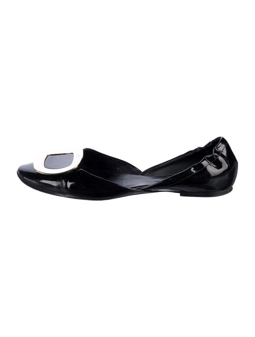 Roger Vivier Patent Leather D'Orsay Flats
