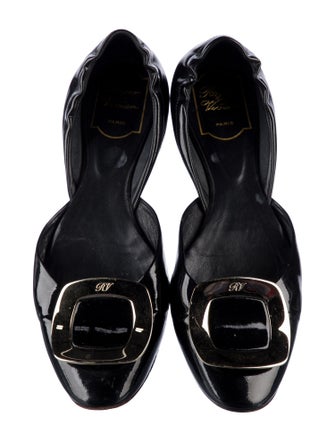 Roger Vivier Patent Leather D'Orsay Flats