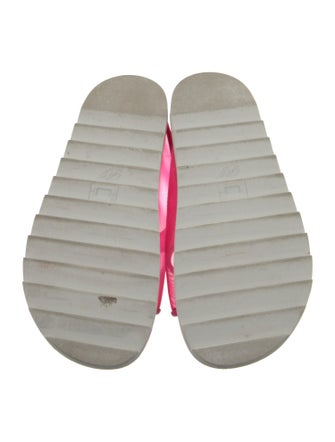 Roger Vivier Leather Crystal Embellishments Slides