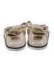 Roger Vivier Leather Tweed Pattern Slides