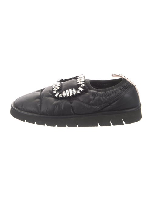 Roger Vivier Nylon Crystal Embellishments Loafers