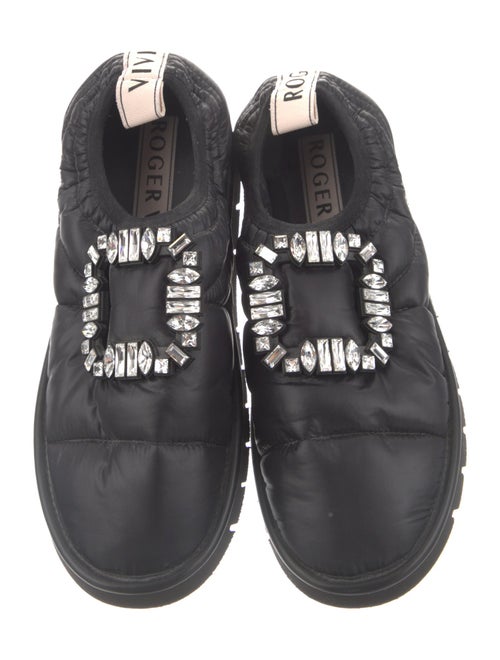 Roger Vivier Nylon Crystal Embellishments Loafers