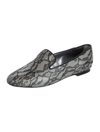 Roger Vivier Printed Mesh Accents Loafers
