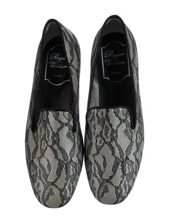 Roger Vivier Printed Mesh Accents Loafers