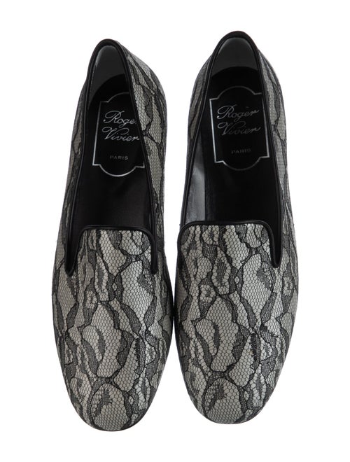 Roger Vivier Printed Mesh Accents Loafers