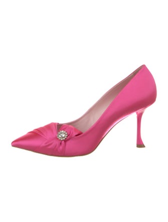 Roger Vivier Satin Bow Accents Pumps
