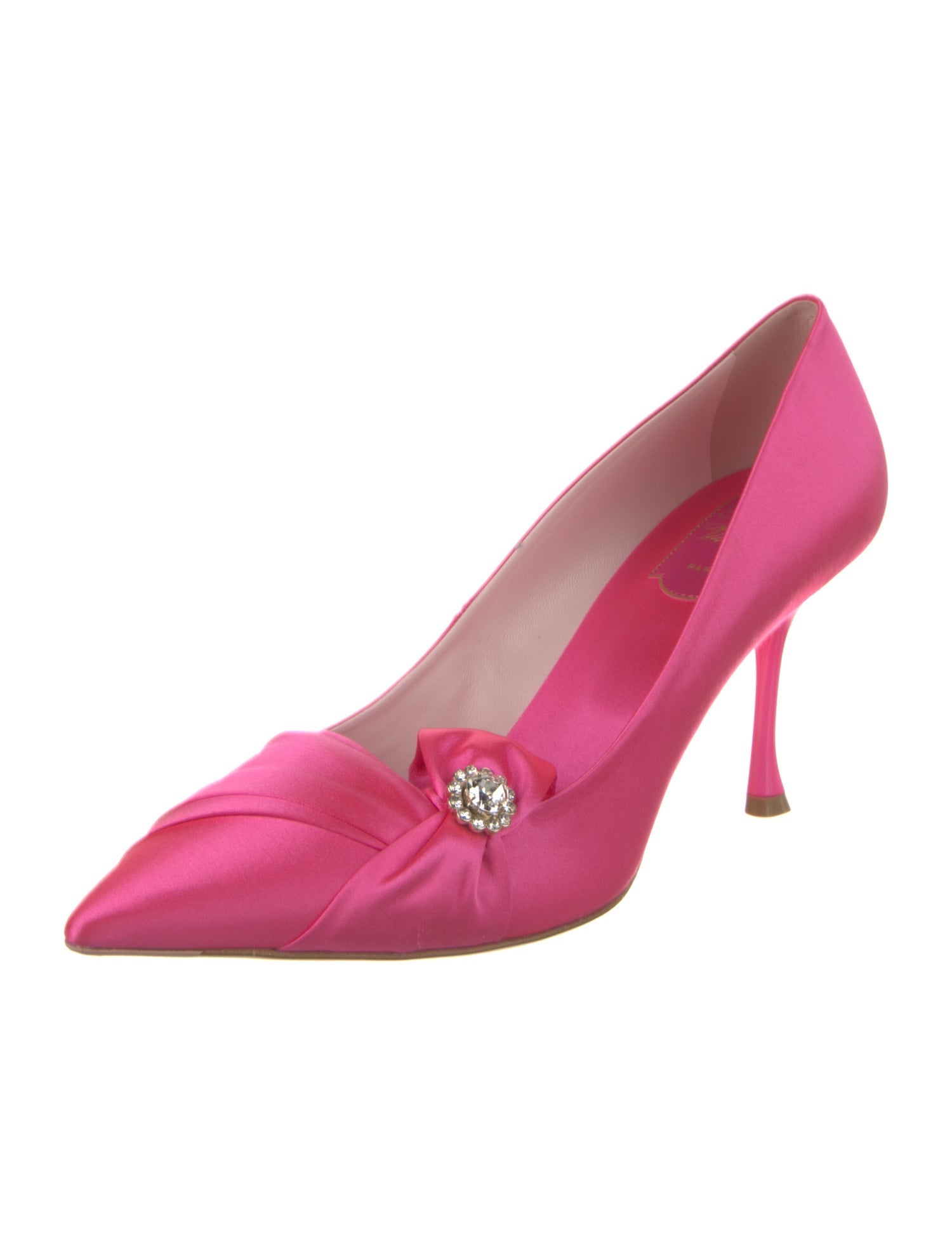 Roger Vivier Satin Bow Accents Pumps