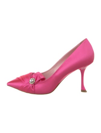 Roger Vivier Satin Bow Accents Pumps