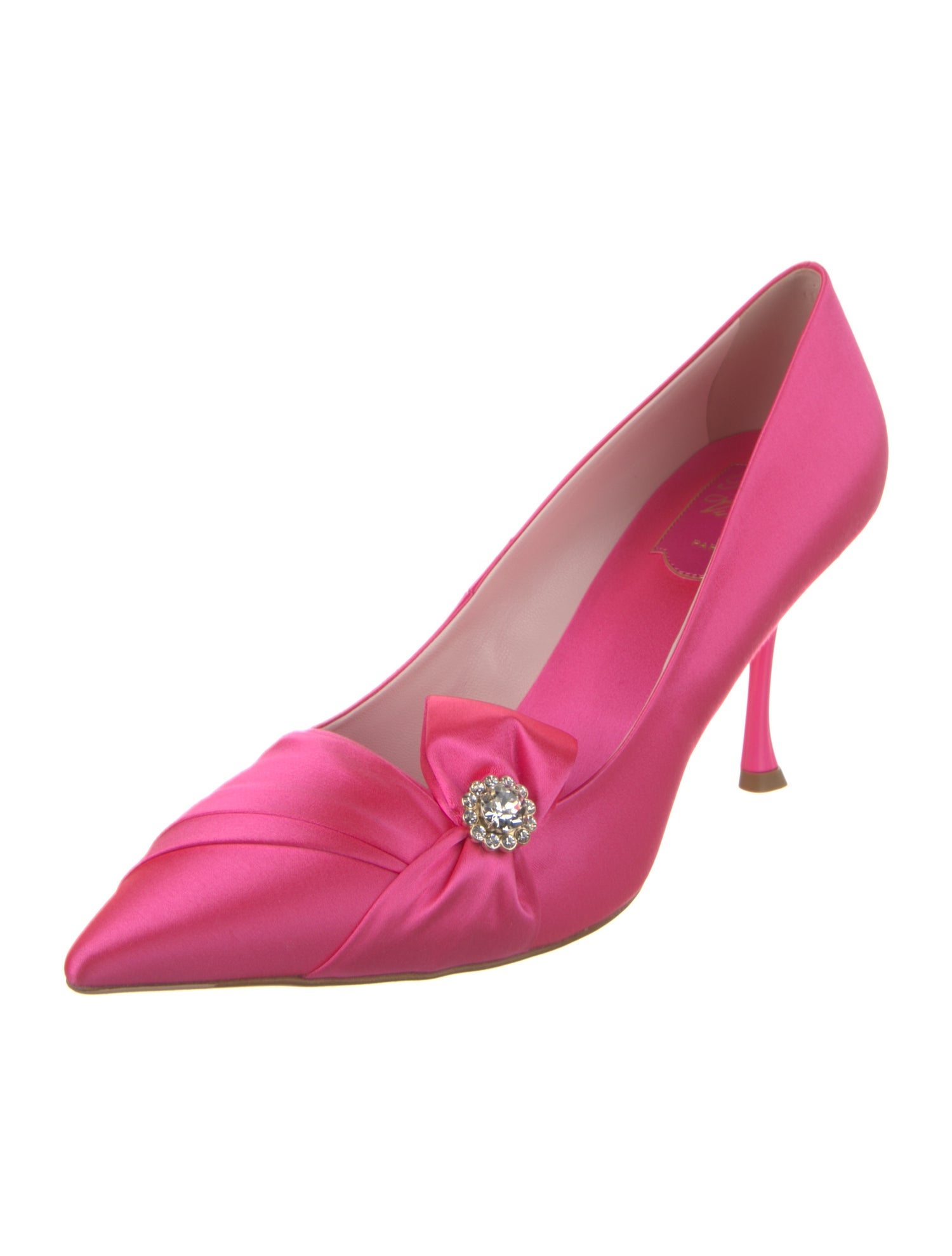 Roger Vivier Satin Bow Accents Pumps