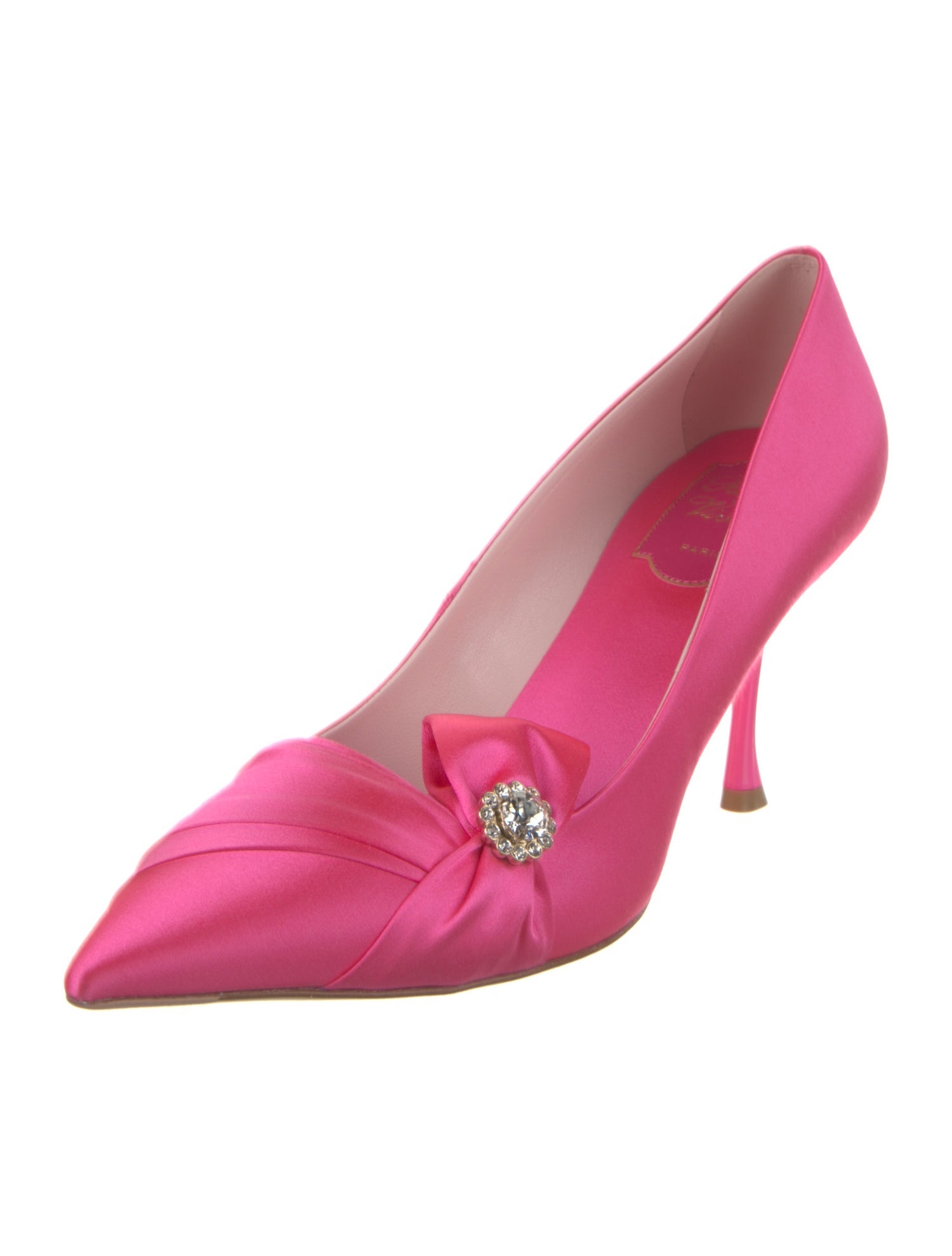 Roger Vivier Satin Bow Accents Pumps