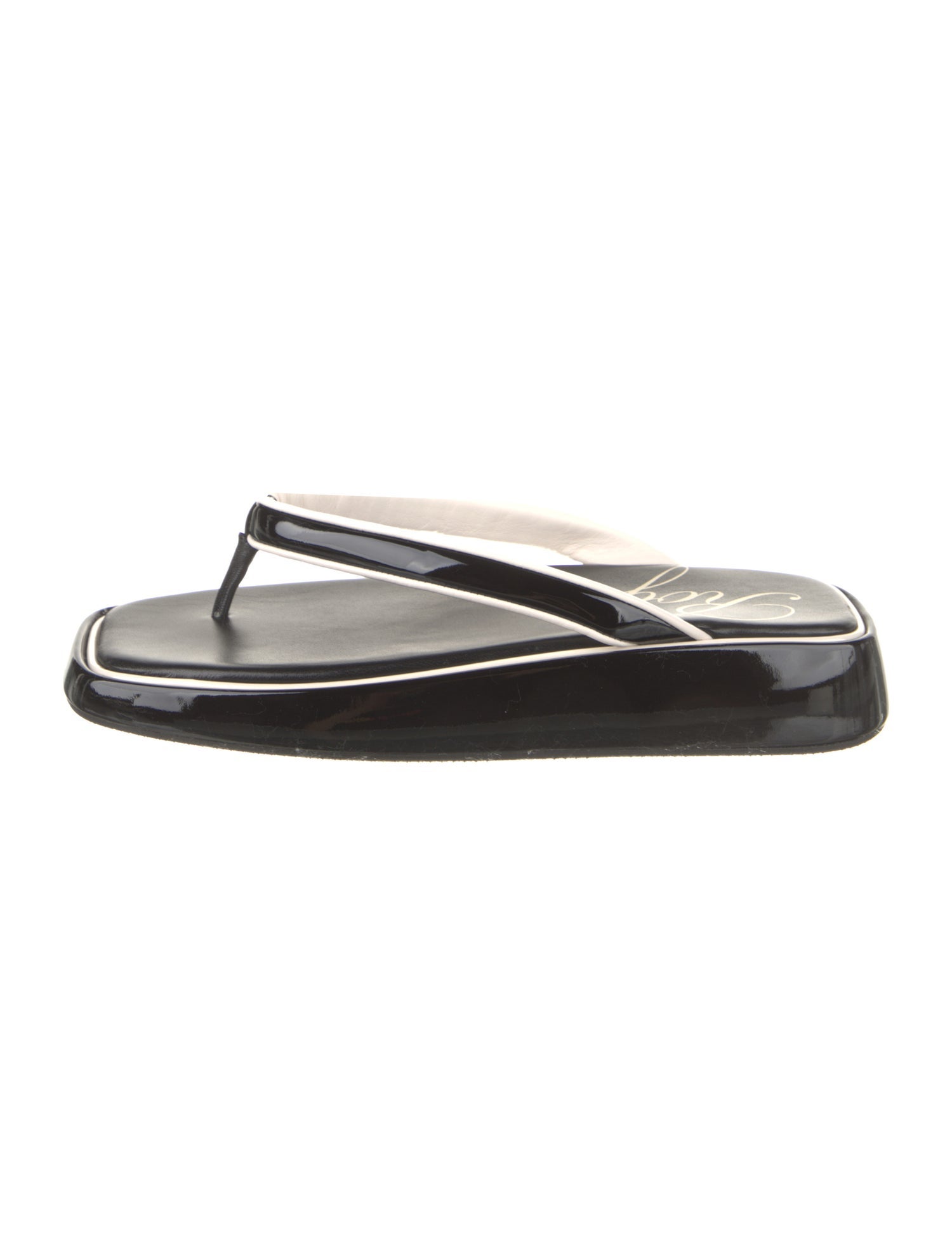 Roger Vivier Patent Leather Flip Flops