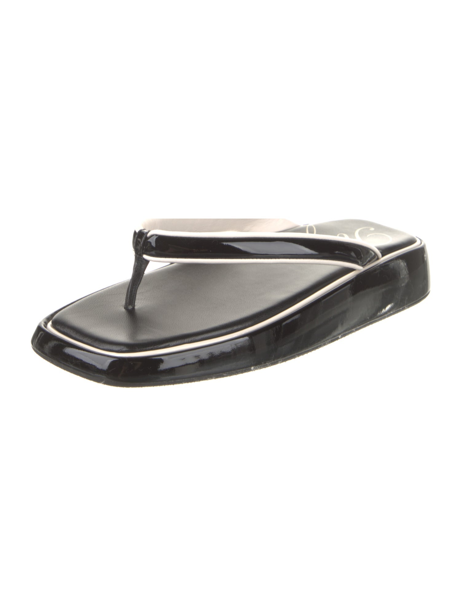 Roger Vivier Patent Leather Flip Flops