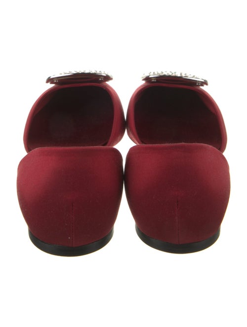 Roger Vivier Satin Crystal Embellishments D'Orsay Flats