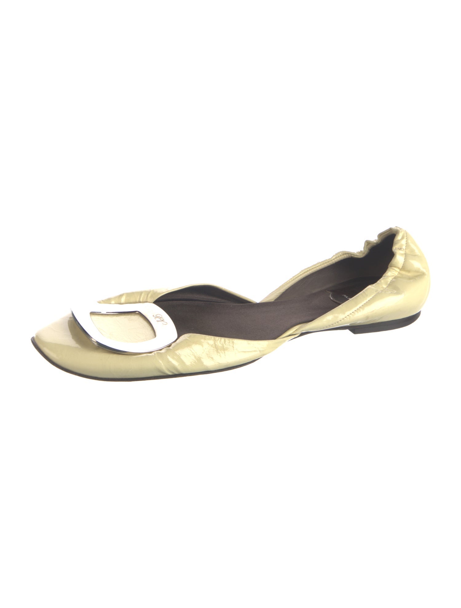 Roger Vivier Patent Leather D'Orsay Flats