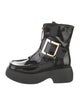 Roger Vivier Patent Leather Moto Boots