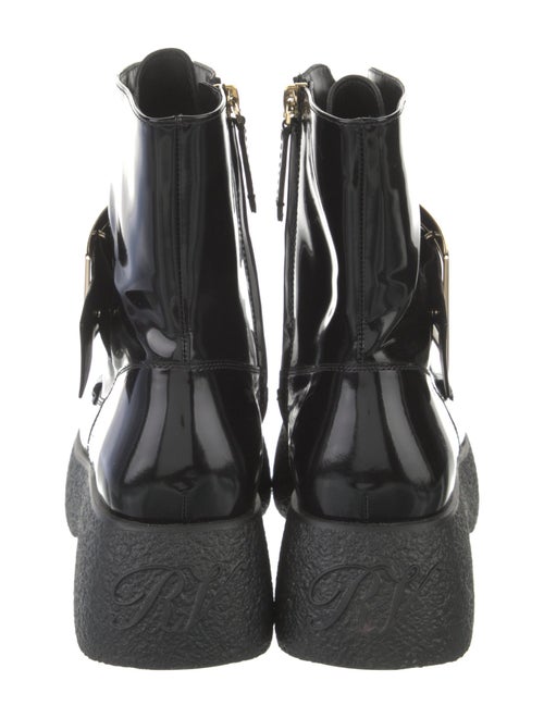 Roger Vivier Patent Leather Moto Boots