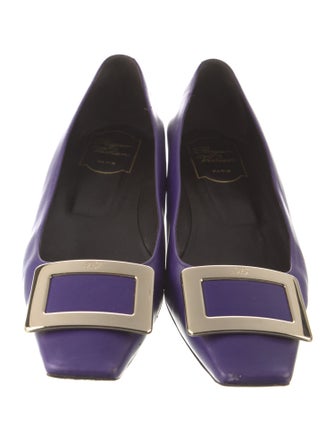 Roger Vivier Signature Logo Leather Mules