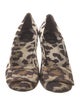 Roger Vivier Canvas Animal Print Pumps