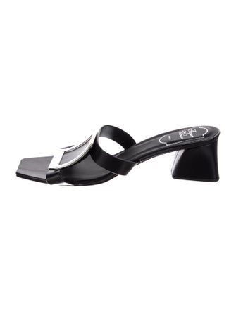 Roger Vivier Leather Slides