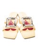 Roger Vivier Leather Cutout Accent Slides