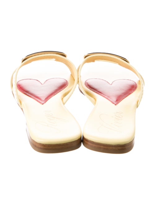 Roger Vivier Leather Cutout Accent Slides