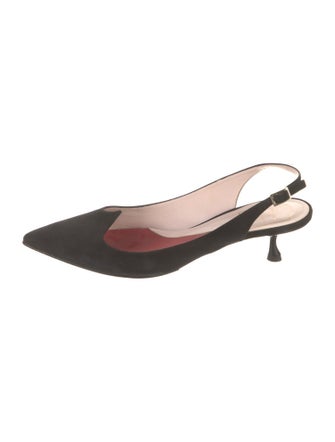 Roger Vivier Suede Slingback Pumps