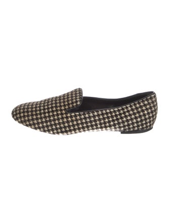 Roger Vivier Ponyhair Houndstooth Print Loafers