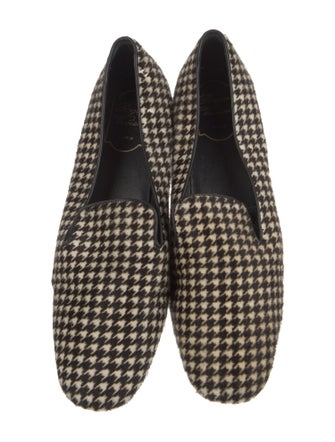 Roger Vivier Ponyhair Houndstooth Print Loafers