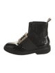 Roger Vivier Patent Leather Crystal Embellishments Combat Boots