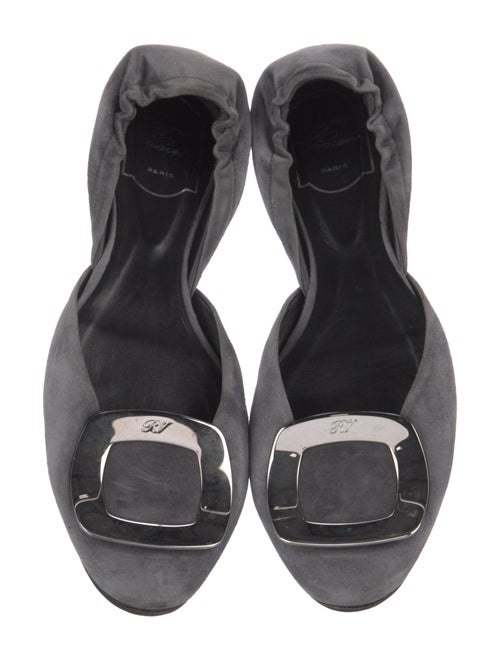 Roger Vivier Suede D'Orsay Flats