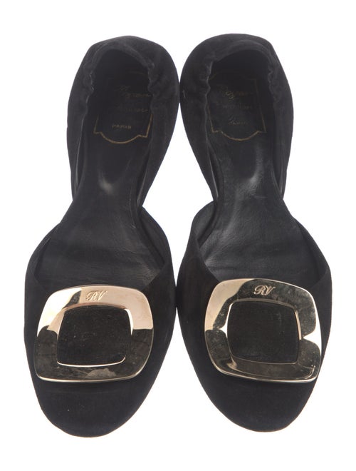 Roger Vivier Suede D'Orsay Flats