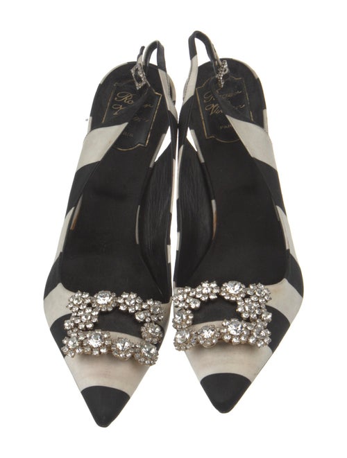 Roger Vivier Satin Striped Slingback Pumps