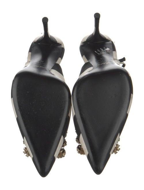 Roger Vivier Satin Striped Slingback Pumps