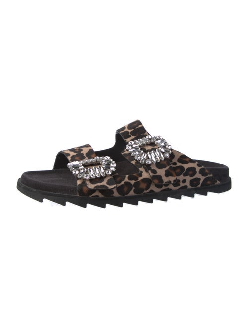 Roger Vivier Ponyhair Animal Print Slides