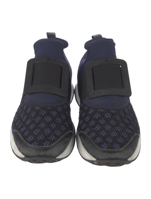 Roger Vivier Neoprene Crystal Embellishments Athletic Sneakers