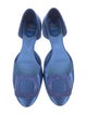 Roger Vivier Satin Crystal Embellishments D'Orsay Flats