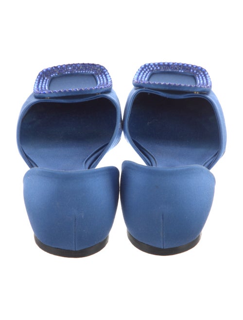 Roger Vivier Satin Crystal Embellishments D'Orsay Flats