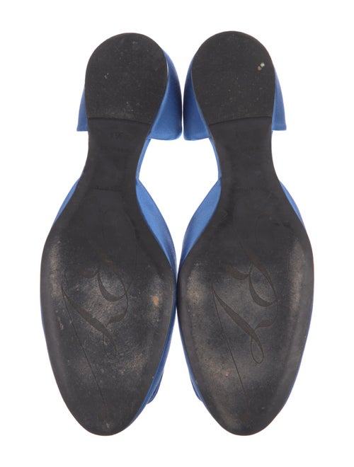 Roger Vivier Satin Crystal Embellishments D'Orsay Flats