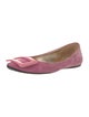 Roger Vivier Signature Logo Suede Ballet Flats