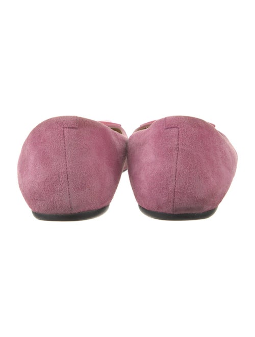 Roger Vivier Signature Logo Suede Ballet Flats
