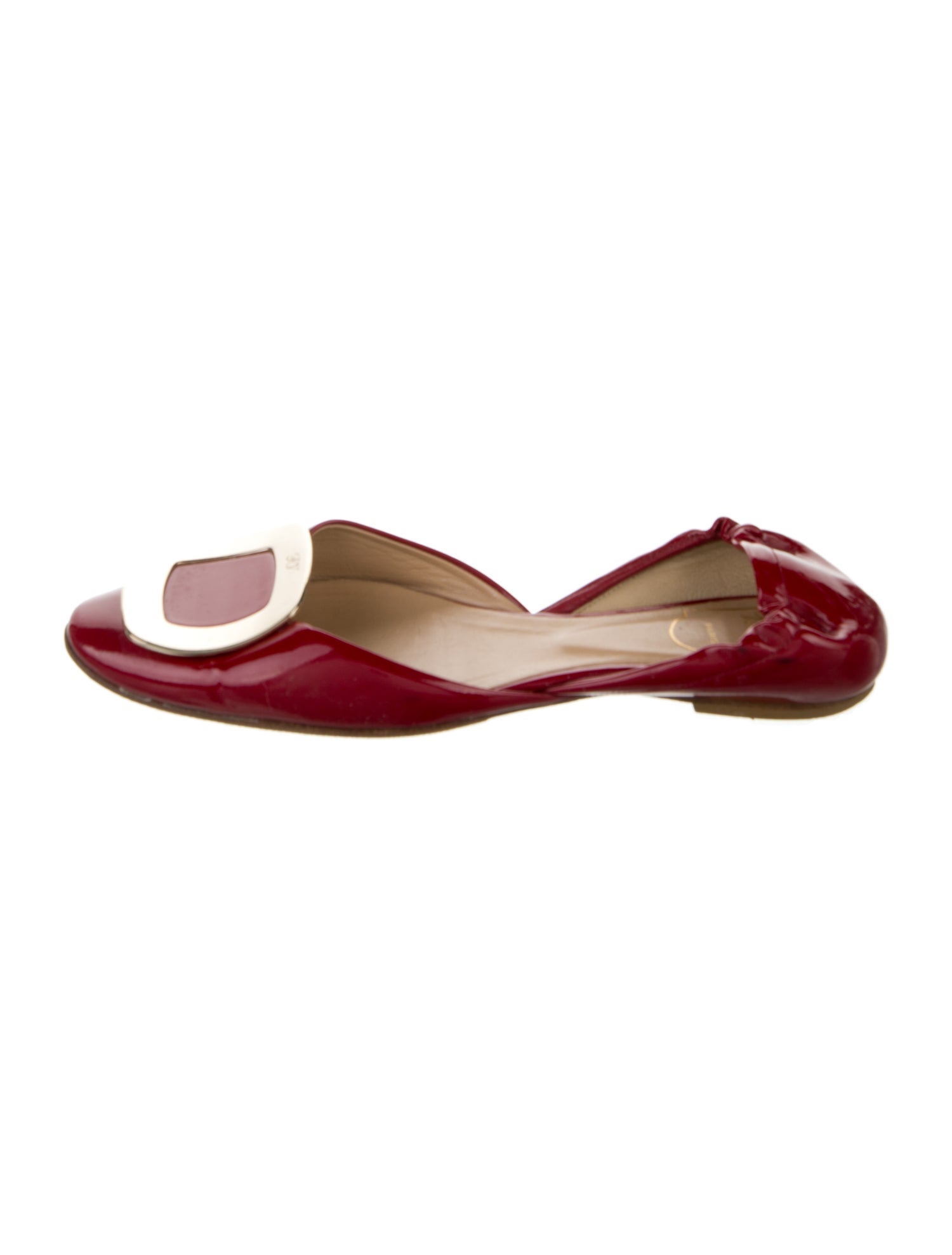 Roger Vivier Patent Leather D'Orsay Flats